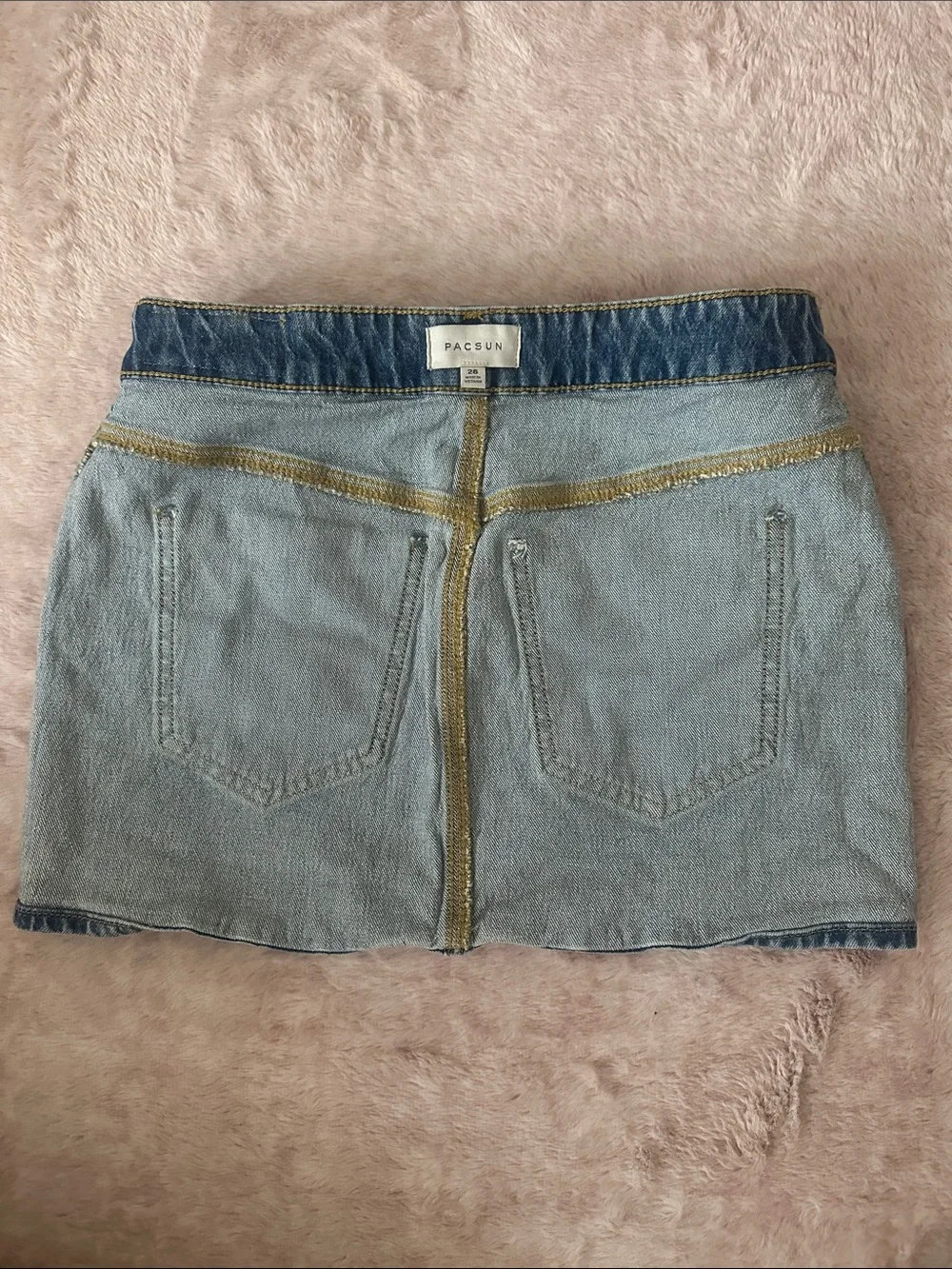 PacSun Denim Mini Skirt in Blue Wash - Picture 5 of 5
